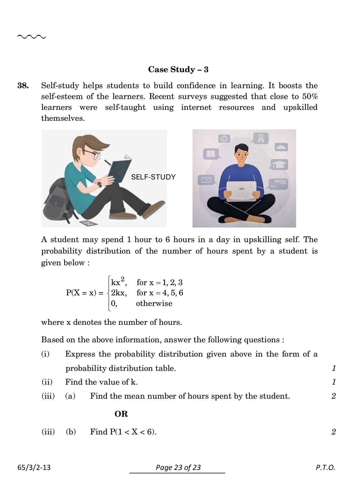 CBSE Class 12 65-3-2 Mathematics 2024 Question Paper - Page 23