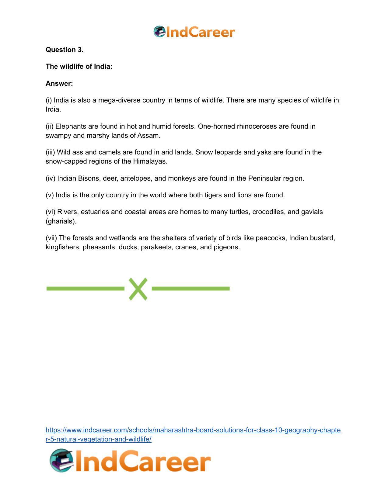 Maharashtra Board Solutions for Class 10- Geography: Chapter 5- Natural Vegetation and Wildlife - Page 56