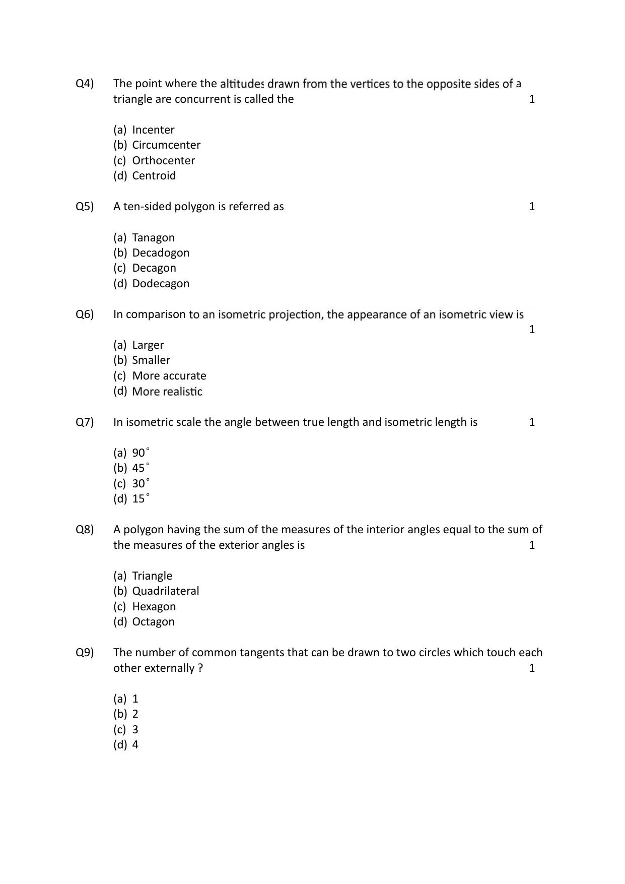 Edudel Class 11 Engineering Graphics Practice Papers-1 (2023-24) - Page 2