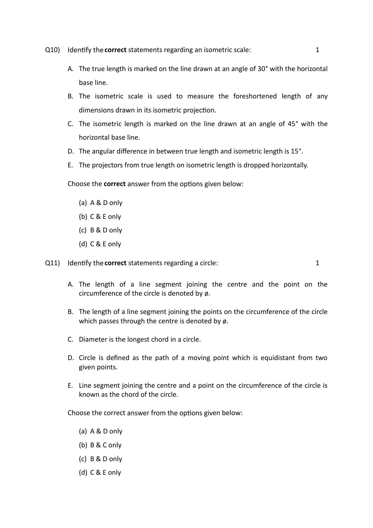 Edudel Class 11 Engineering Graphics Practice Papers-1 (2023-24) - Page 3