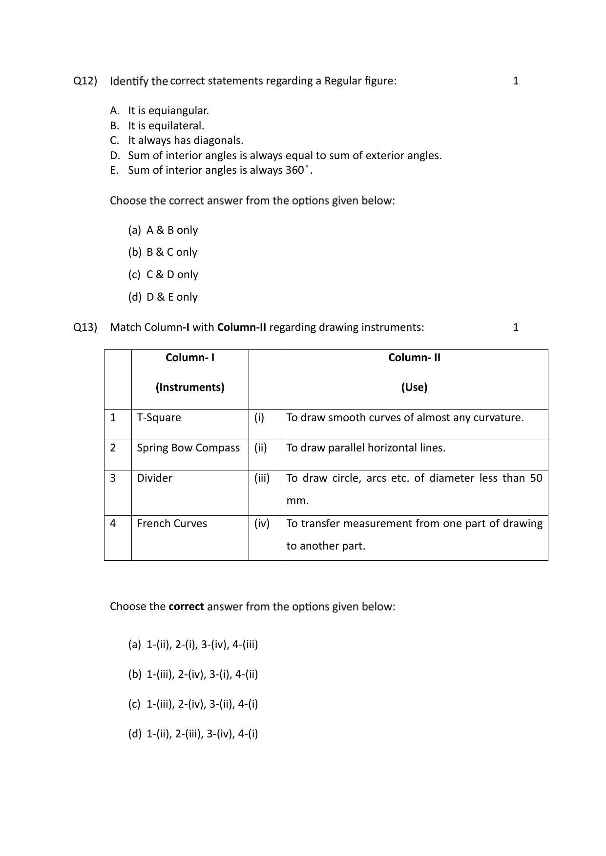 Edudel Class 11 Engineering Graphics Practice Papers-1 (2023-24) - Page 4