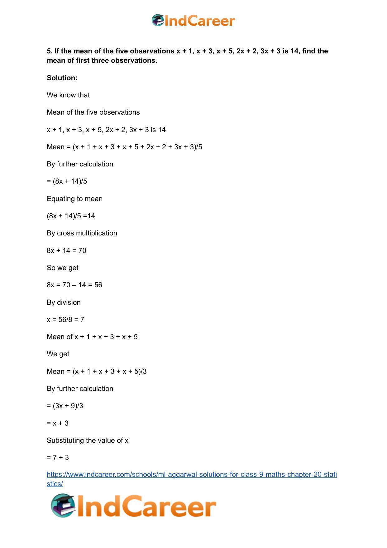 ML Aggarwal Solutions for Class 9 Maths Chapter 20- Statistics - Page 48