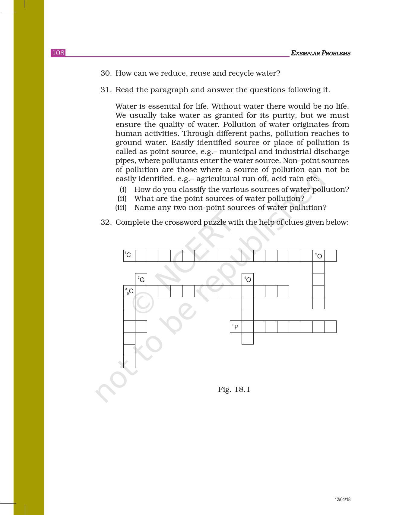 NCERT Exemplar Book for Class 8 Science: Chapter 18- Pollution of Air and Water - Page 5