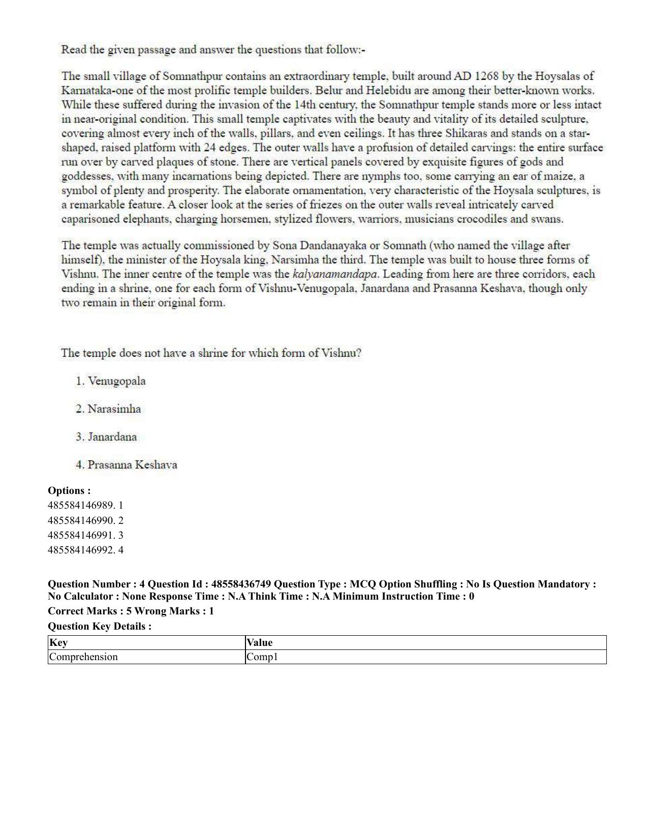 CUET 2023 International Shift 1 Question Papers - 22 June 2023 - Page 4