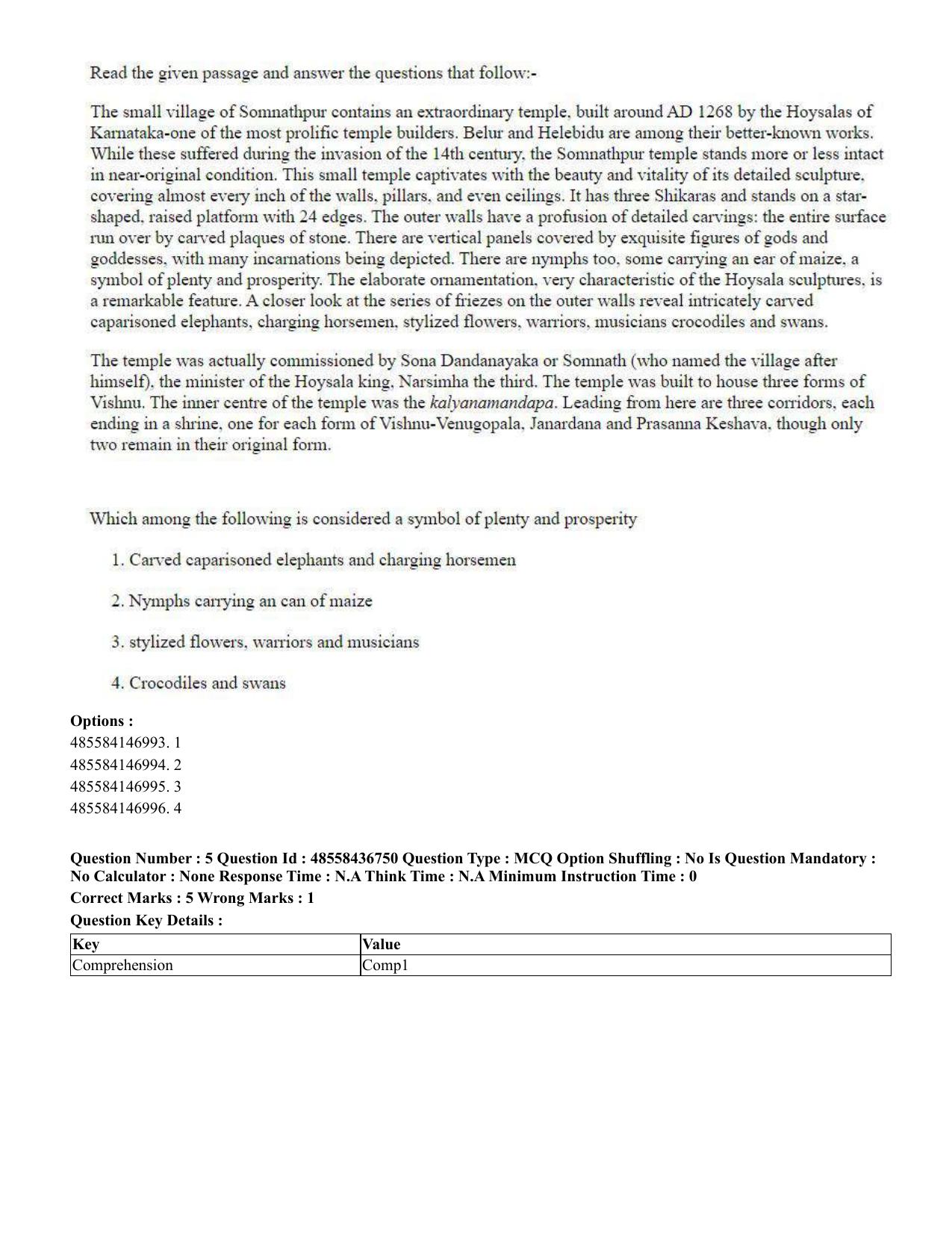 CUET 2023 International Shift 1 Question Papers - 22 June 2023 - Page 5