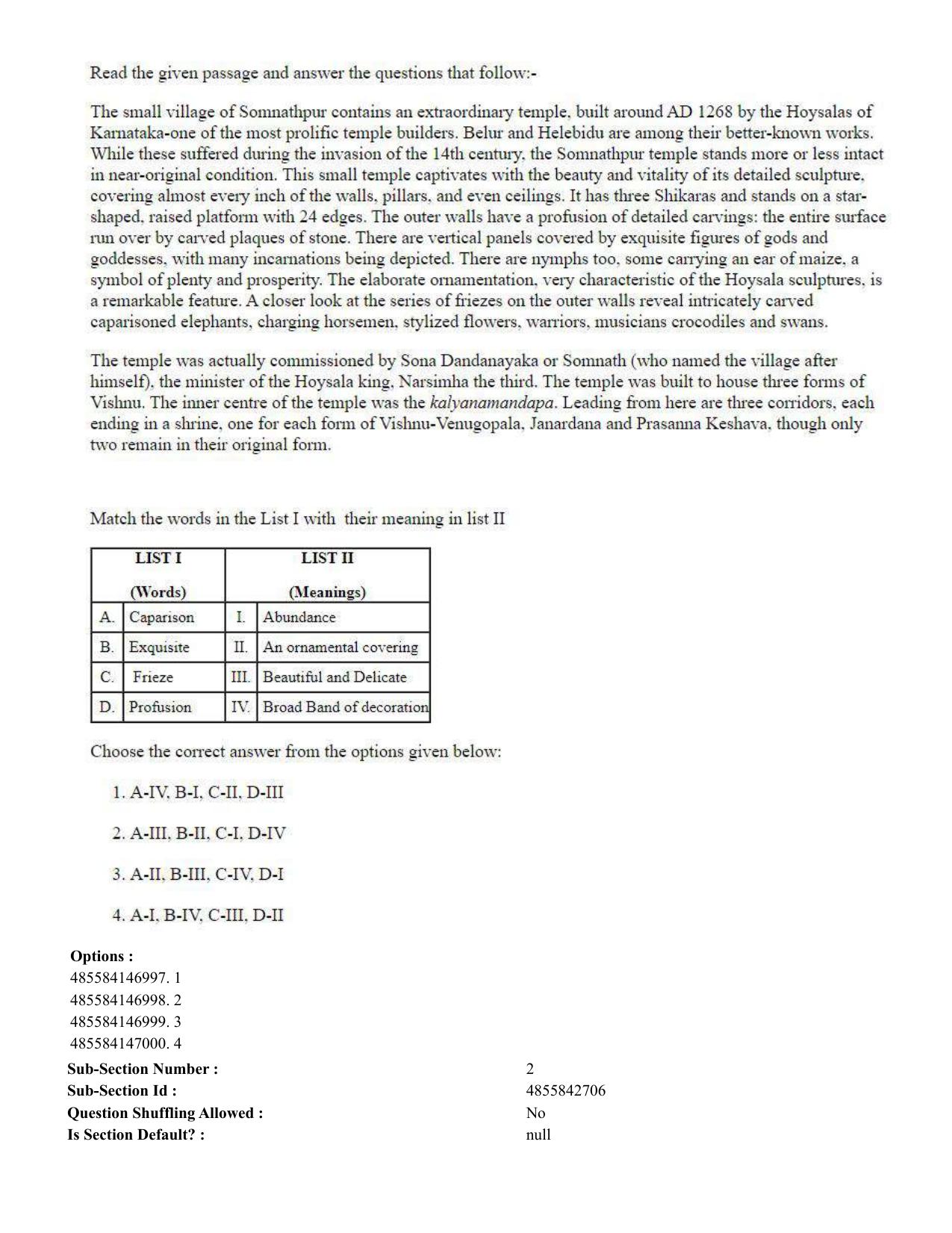 CUET 2023 International Shift 1 Question Papers - 22 June 2023 - Page 6