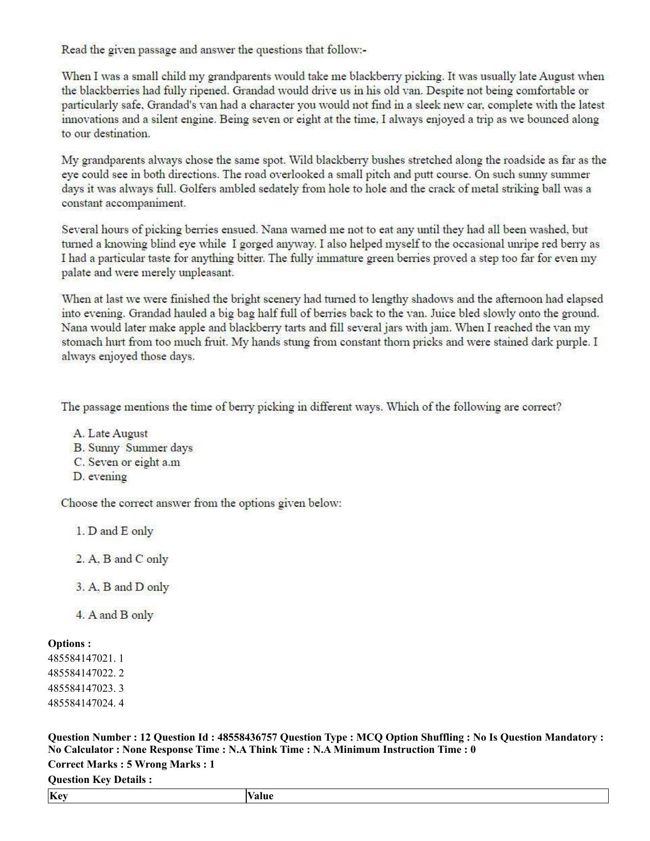 CUET 2023 International Shift 1 Question Papers - 22 June 2023 - Page 12