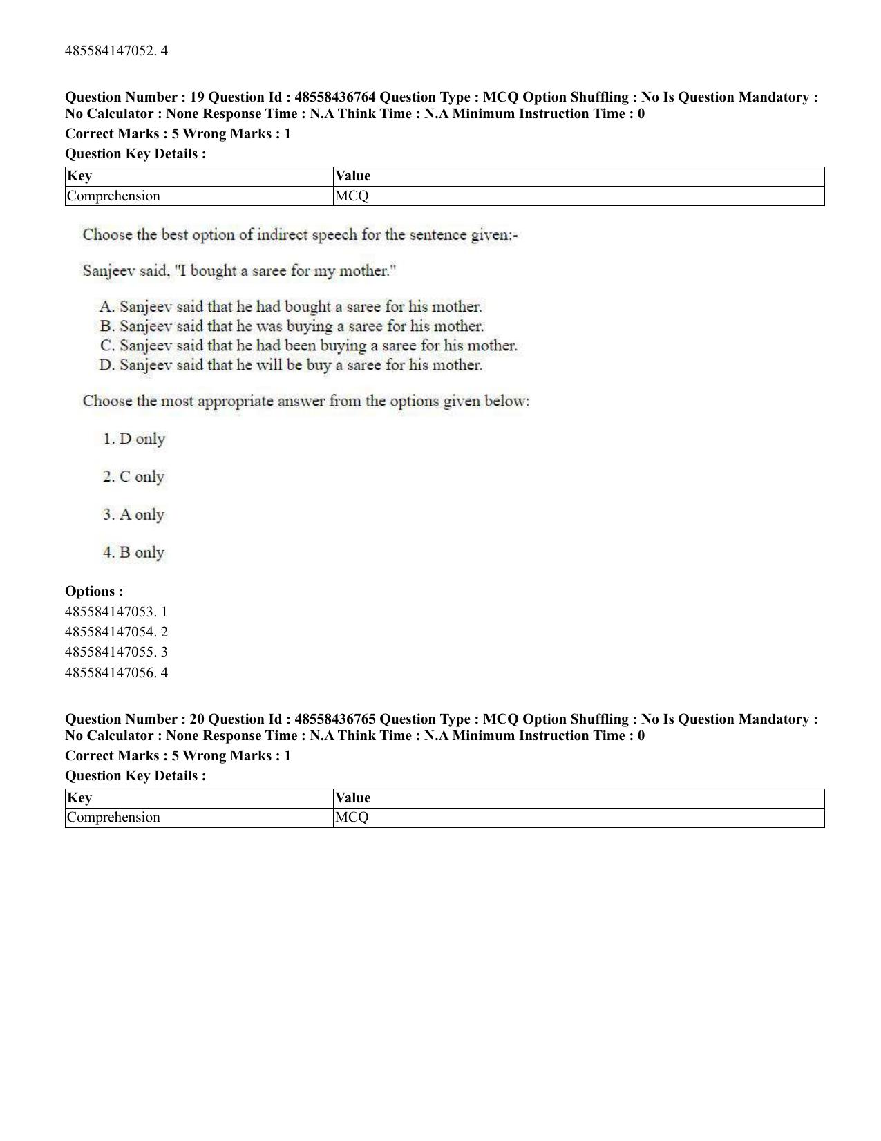 CUET 2023 International Shift 1 Question Papers - 22 June 2023 - Page 19