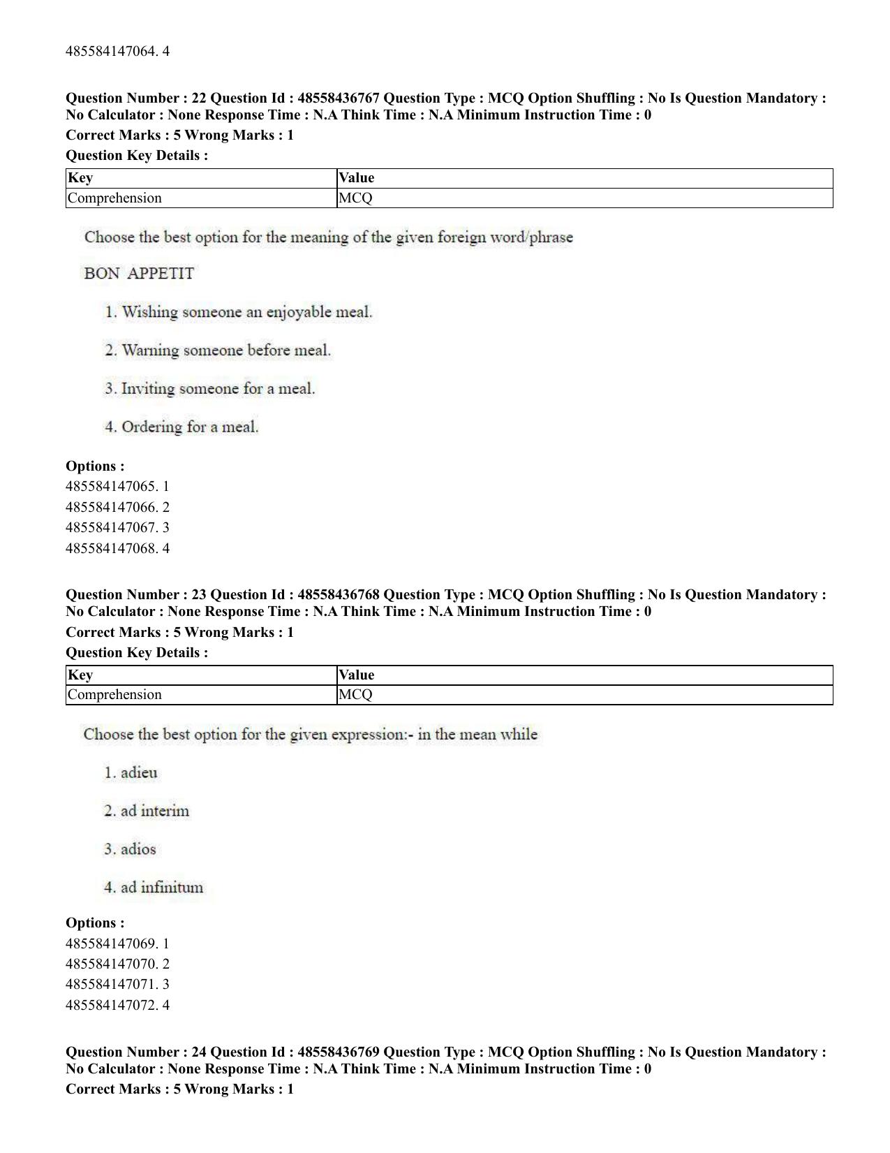 CUET 2023 International Shift 1 Question Papers - 22 June 2023 - Page 21