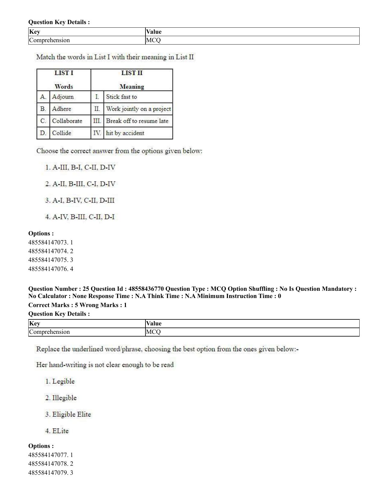 CUET 2023 International Shift 1 Question Papers - 22 June 2023 - Page 22