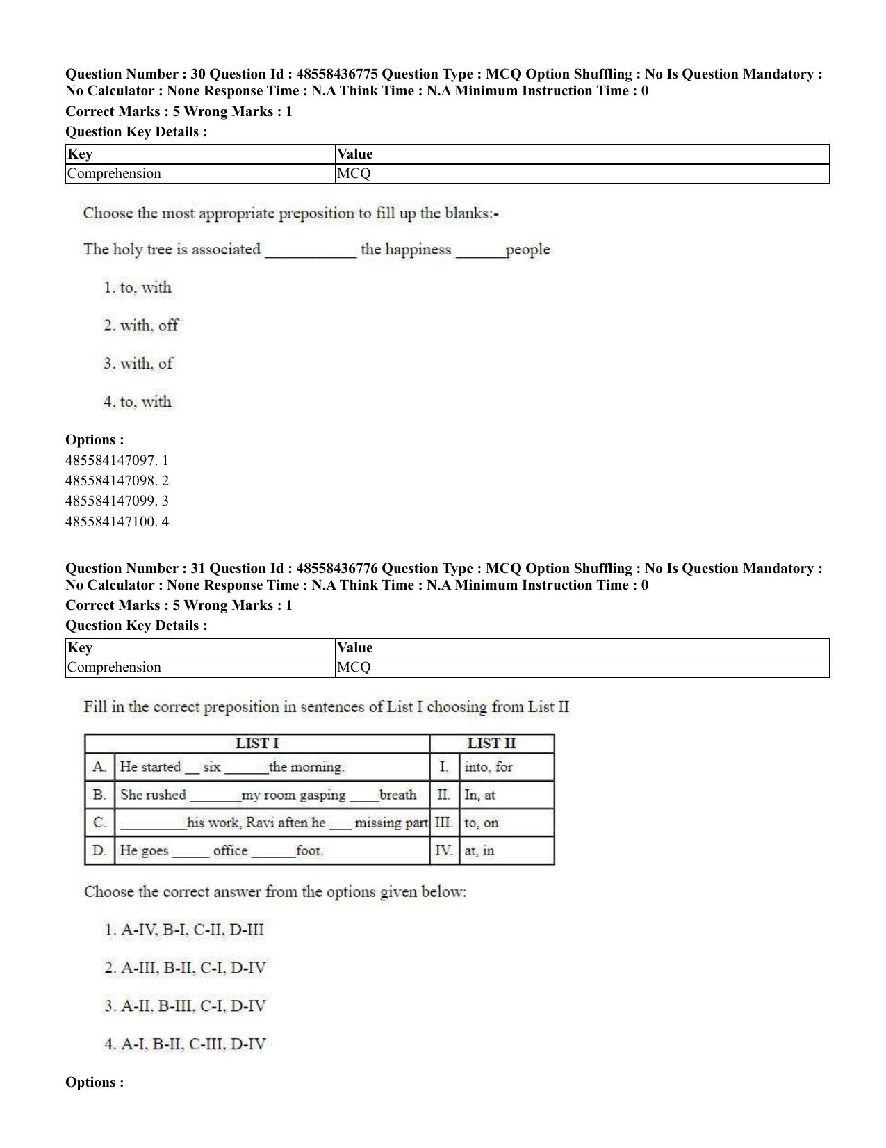 CUET 2023 International Shift 1 Question Papers - 22 June 2023 - Page 25