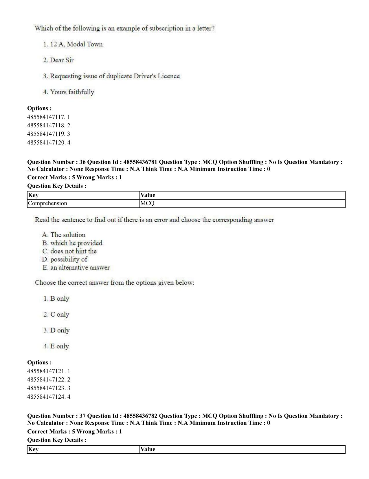 CUET 2023 International Shift 1 Question Papers - 22 June 2023 - Page 28