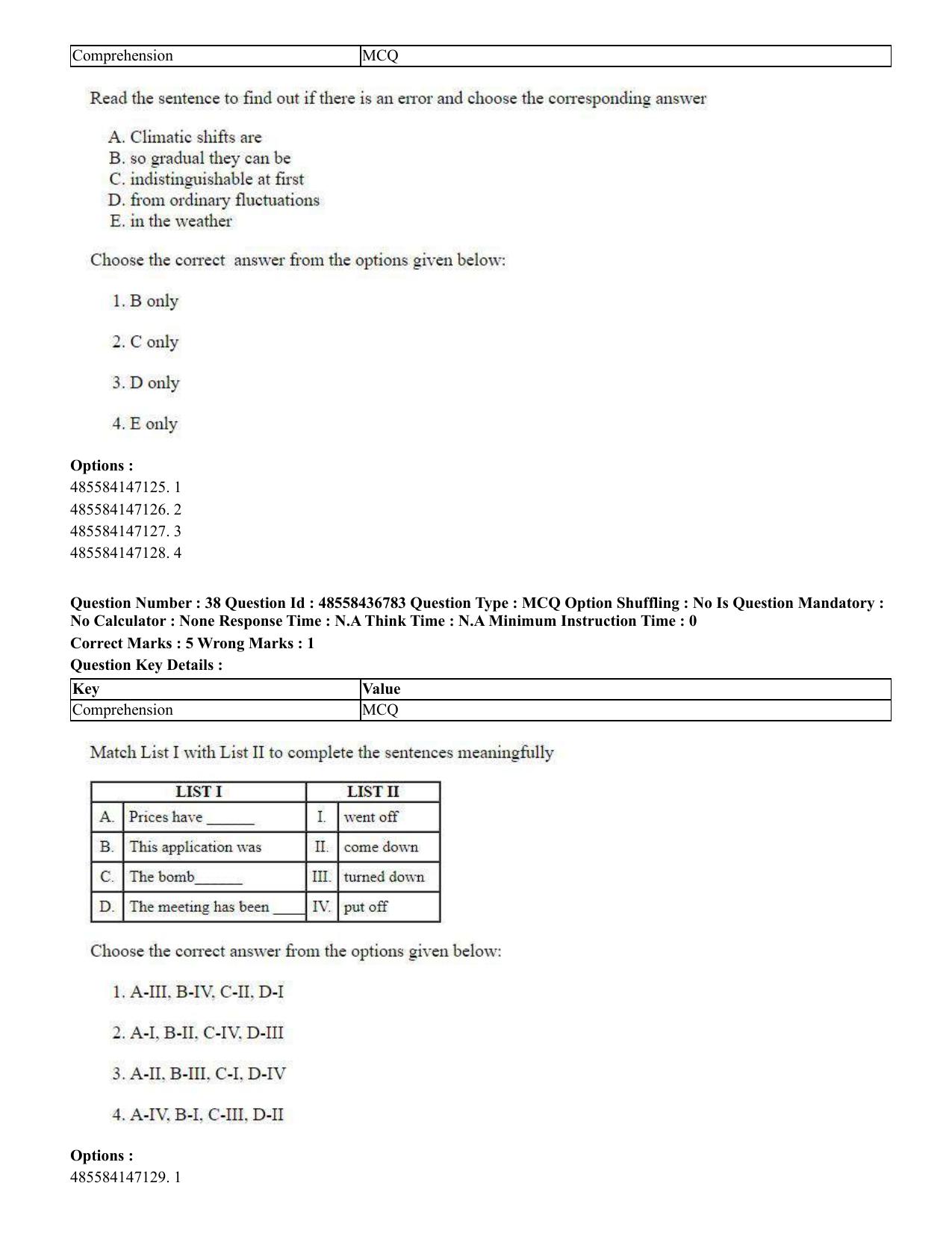 CUET 2023 International Shift 1 Question Papers - 22 June 2023 - Page 29