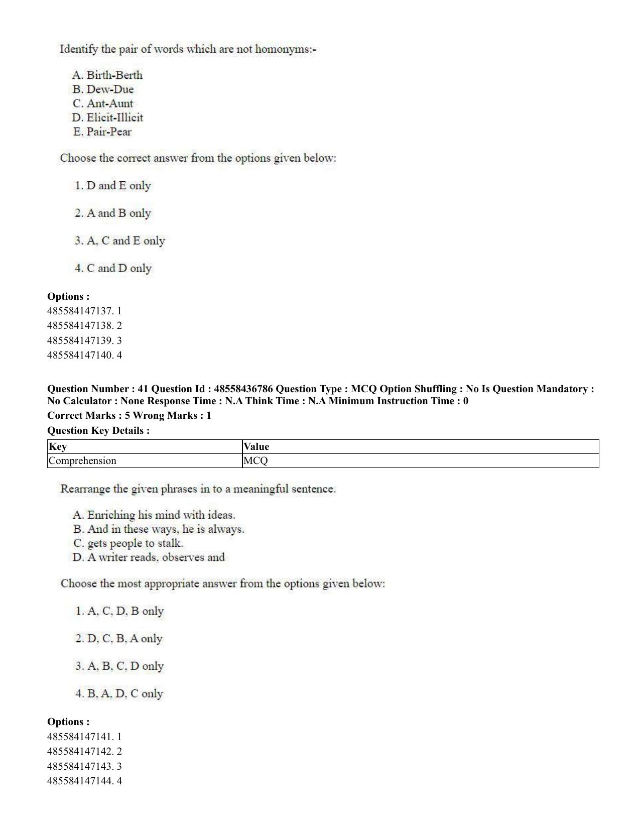 CUET 2023 International Shift 1 Question Papers - 22 June 2023 - Page 31