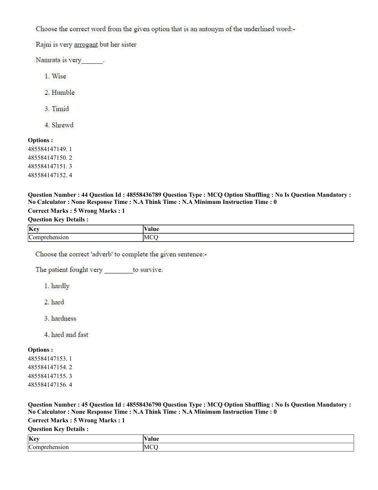 CUET 2023 International Shift 1 Question Papers - 22 June 2023 - Page 33