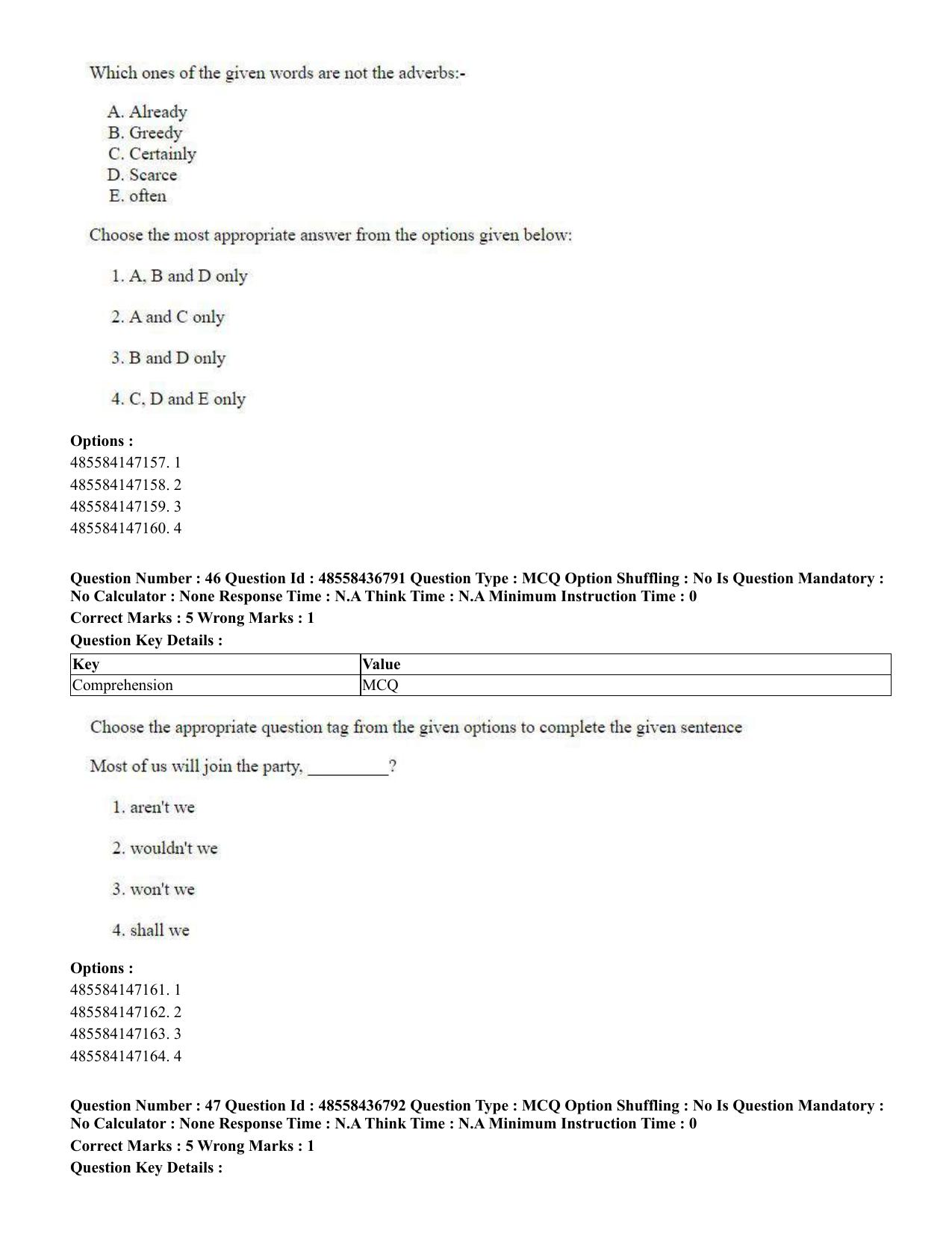 CUET 2023 International Shift 1 Question Papers - 22 June 2023 - Page 34