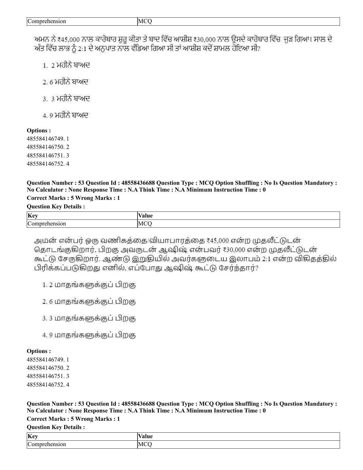 CUET 2023 International Shift 1 Question Papers - 22 June 2023 - Page 55