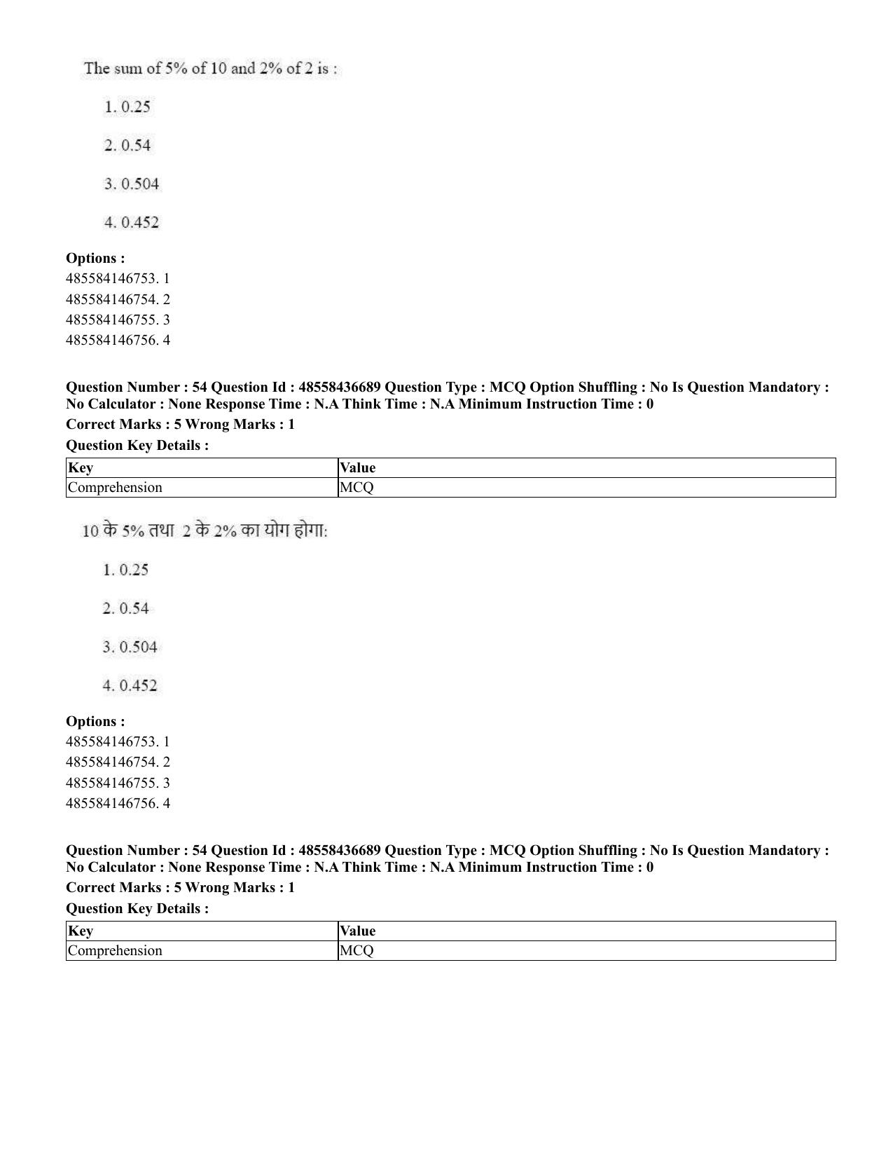 CUET 2023 International Shift 1 Question Papers - 22 June 2023 - Page 57