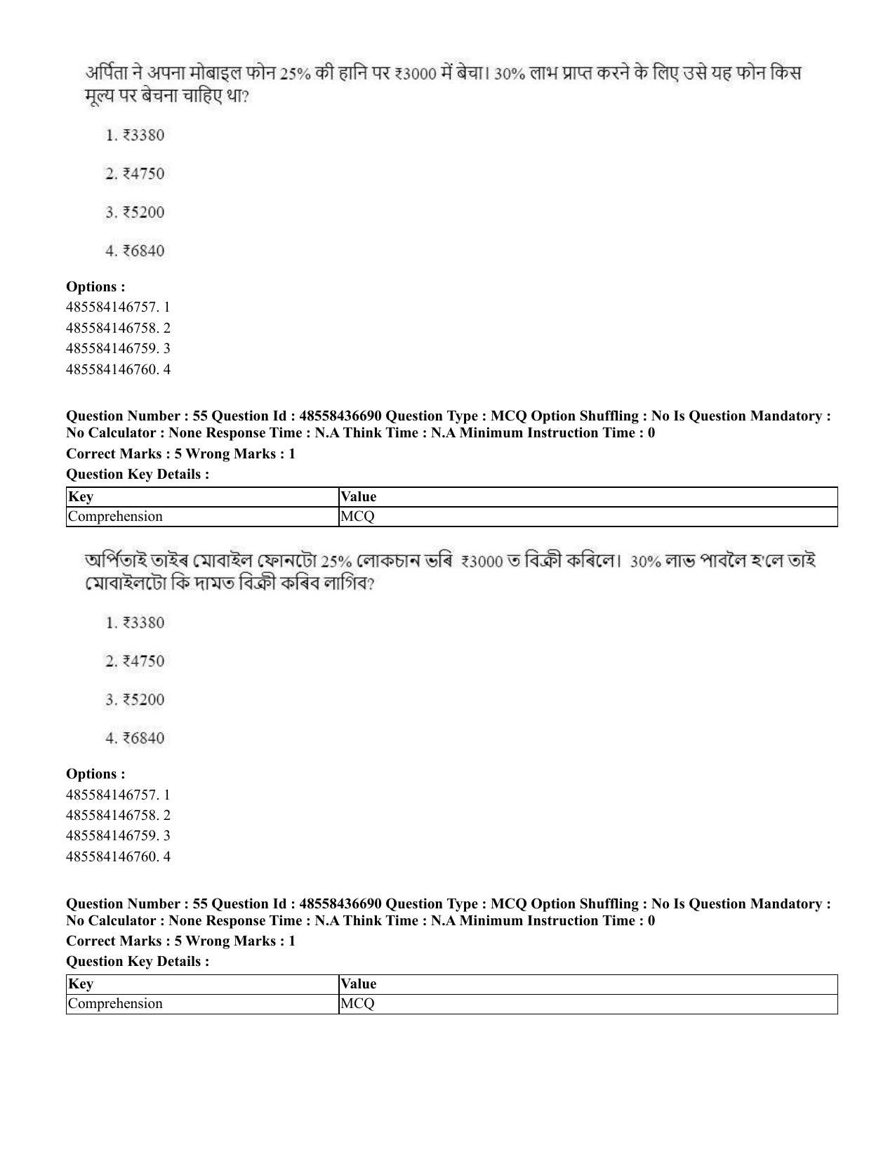 CUET 2023 International Shift 1 Question Papers - 22 June 2023 - Page 64