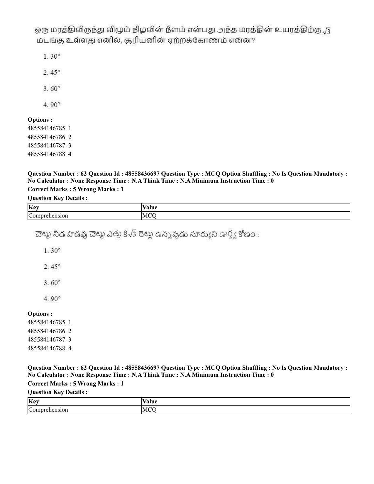 CUET 2023 International Shift 1 Question Papers - 22 June 2023 - Page 115