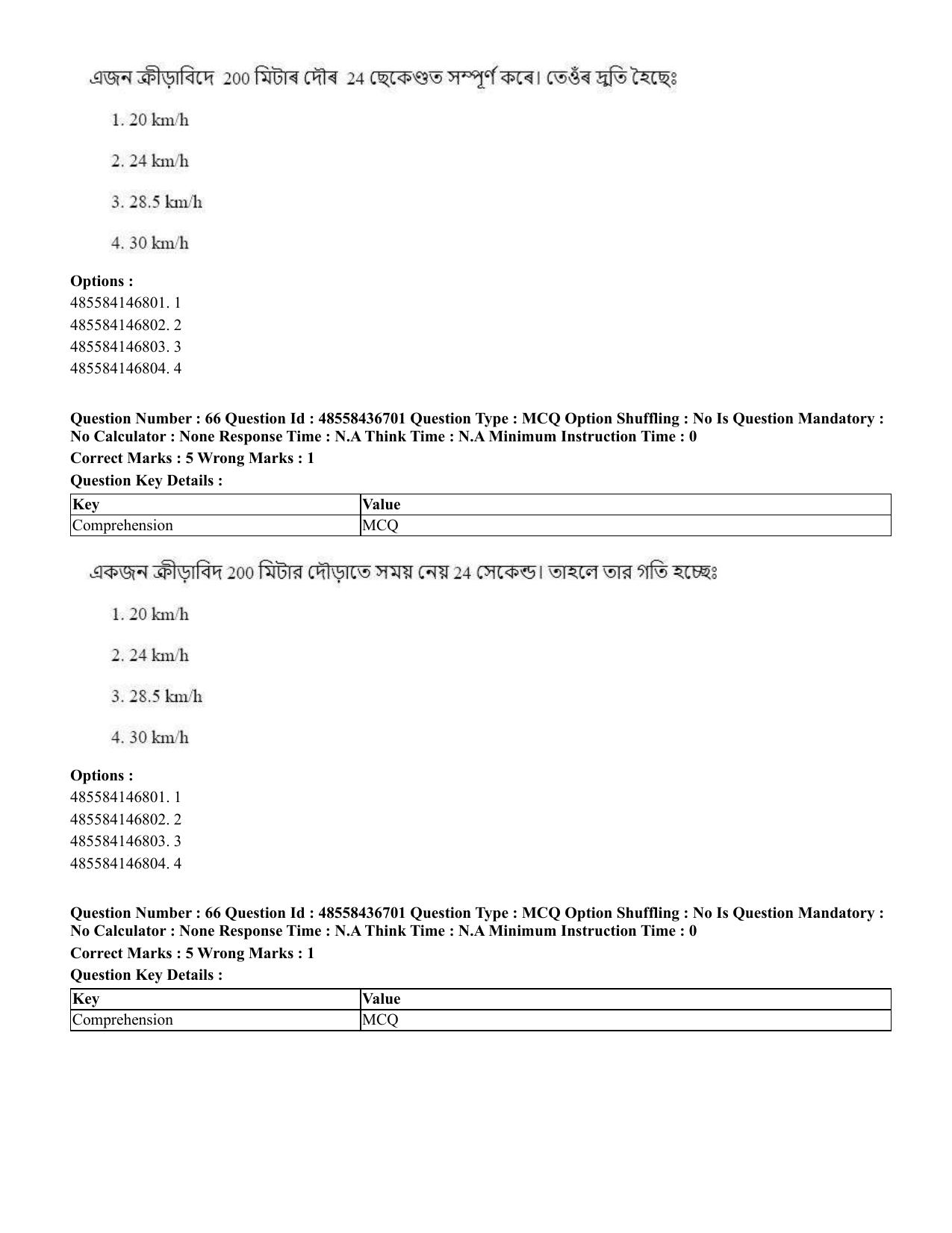 CUET 2023 International Shift 1 Question Papers - 22 June 2023 - Page 137