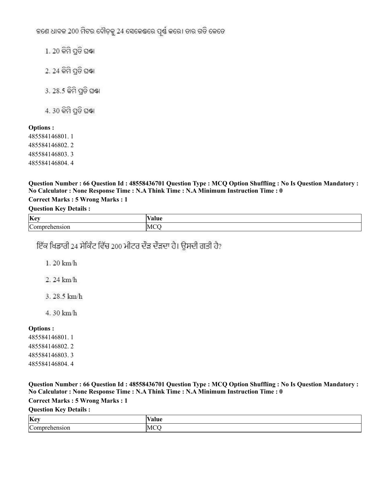 CUET 2023 International Shift 1 Question Papers - 22 June 2023 - Page 140