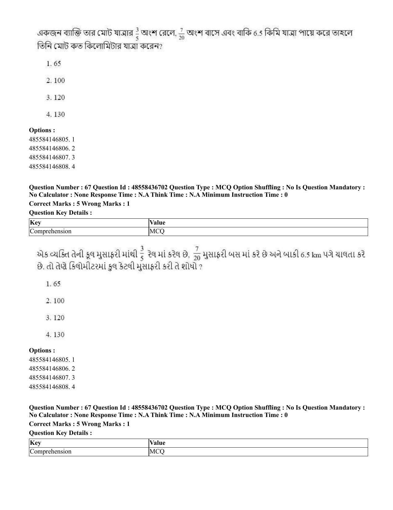 CUET 2023 International Shift 1 Question Papers - 22 June 2023 - Page 144