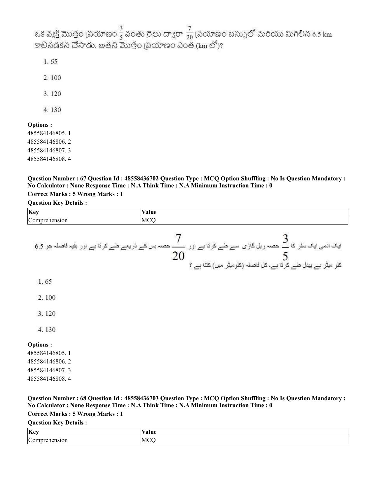 CUET 2023 International Shift 1 Question Papers - 22 June 2023 - Page 148