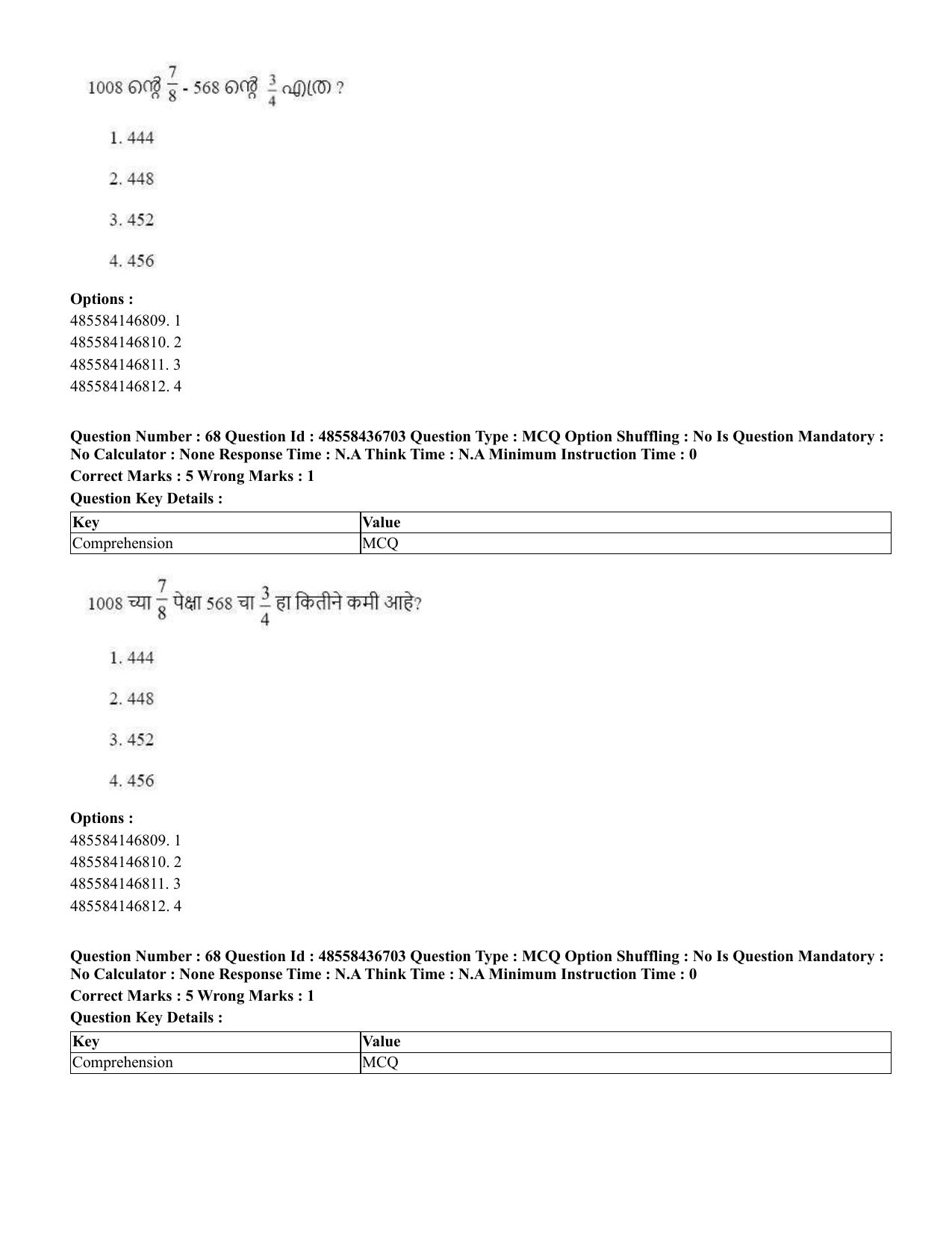 CUET 2023 International Shift 1 Question Papers - 22 June 2023 - Page 152