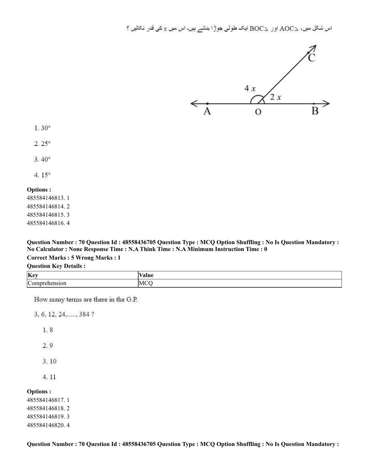 CUET 2023 International Shift 1 Question Papers - 22 June 2023 - Page 164