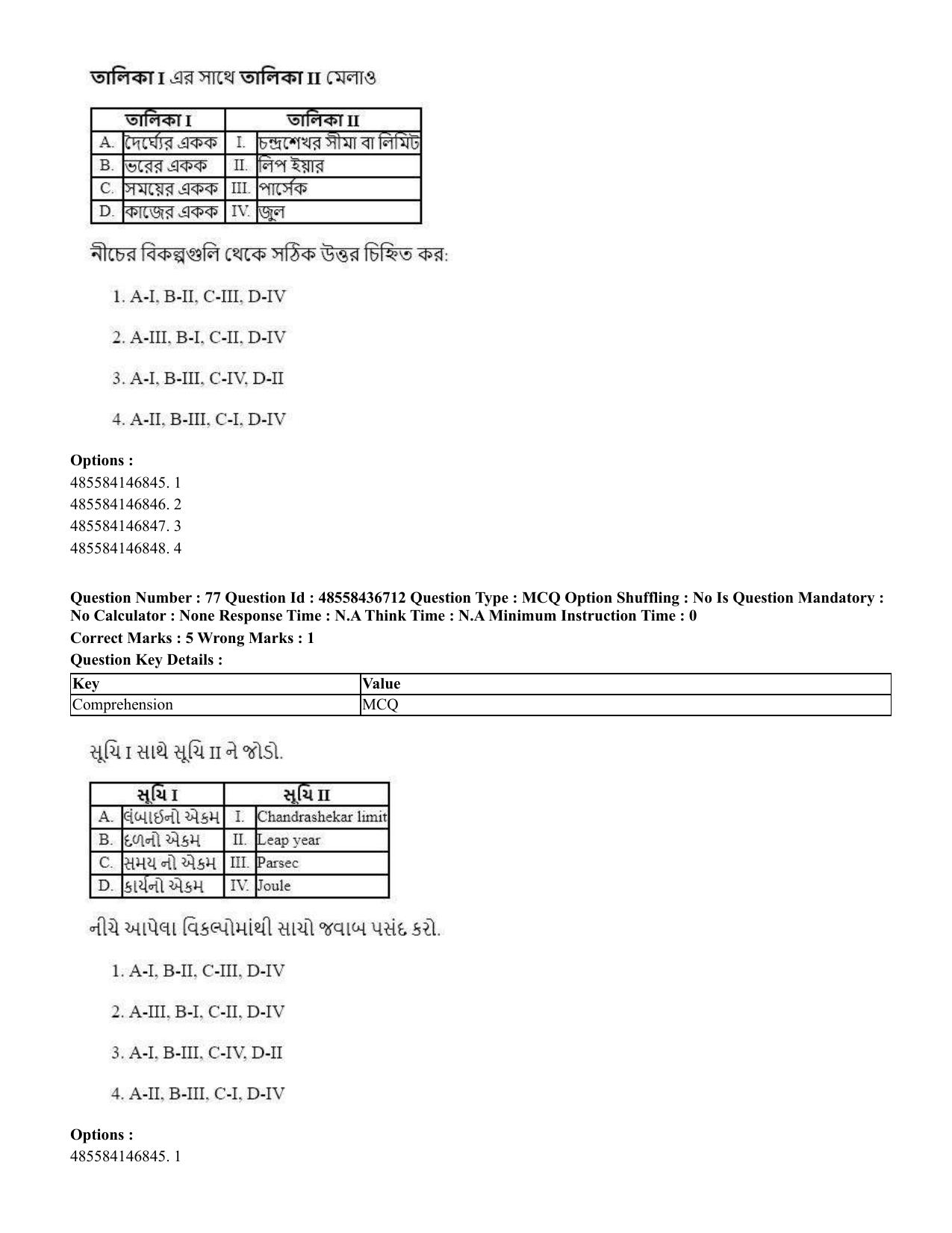 CUET 2023 International Shift 1 Question Papers - 22 June 2023 - Page 212