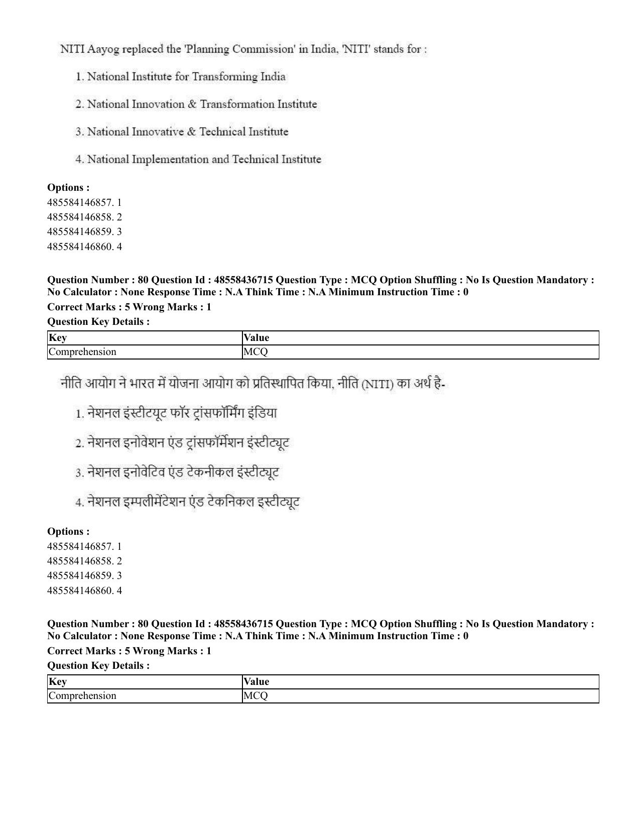 CUET 2023 International Shift 1 Question Papers - 22 June 2023 - Page 234