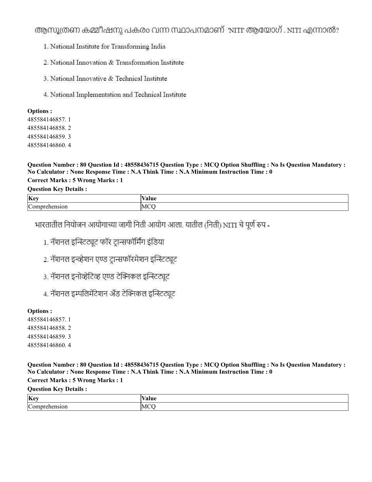 CUET 2023 International Shift 1 Question Papers - 22 June 2023 - Page 237