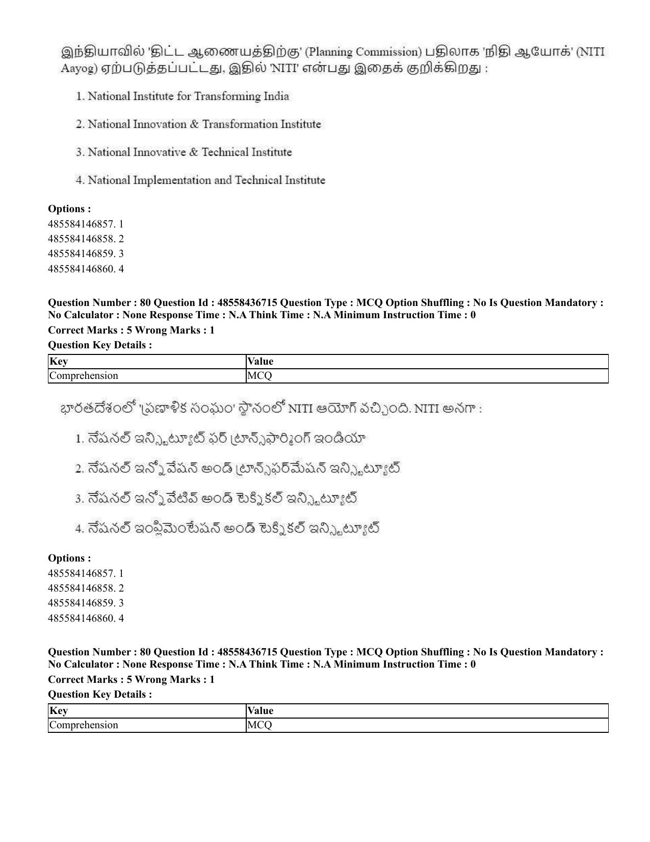 CUET 2023 International Shift 1 Question Papers - 22 June 2023 - Page 239