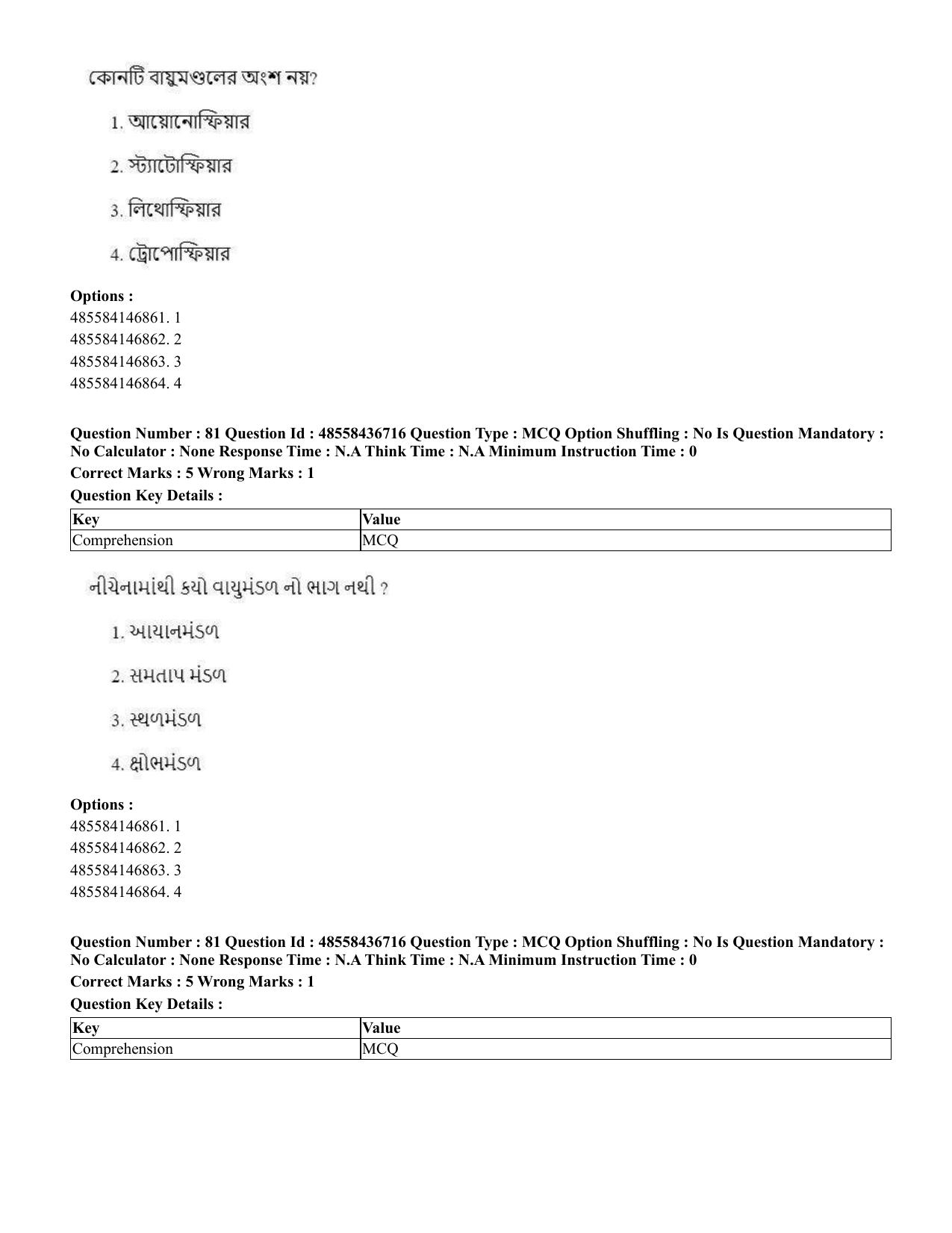 CUET 2023 International Shift 1 Question Papers - 22 June 2023 - Page 242