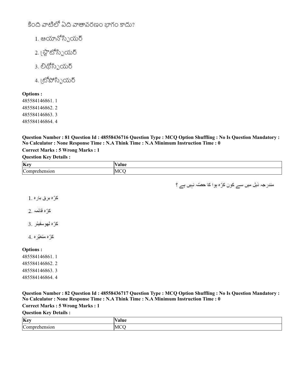 CUET 2023 International Shift 1 Question Papers - 22 June 2023 - Page 246
