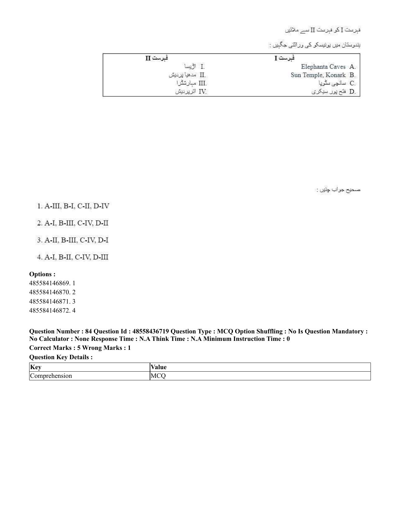 CUET 2023 International Shift 1 Question Papers - 22 June 2023 - Page 262