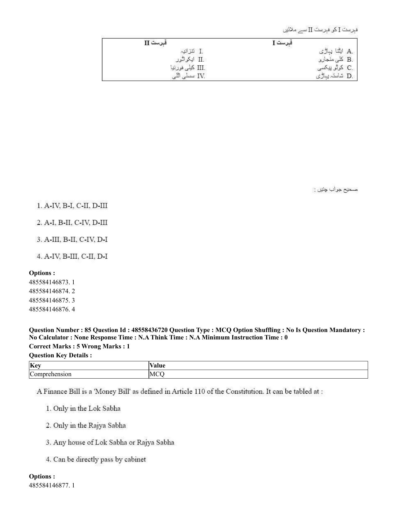 CUET 2023 International Shift 1 Question Papers - 22 June 2023 - Page 272