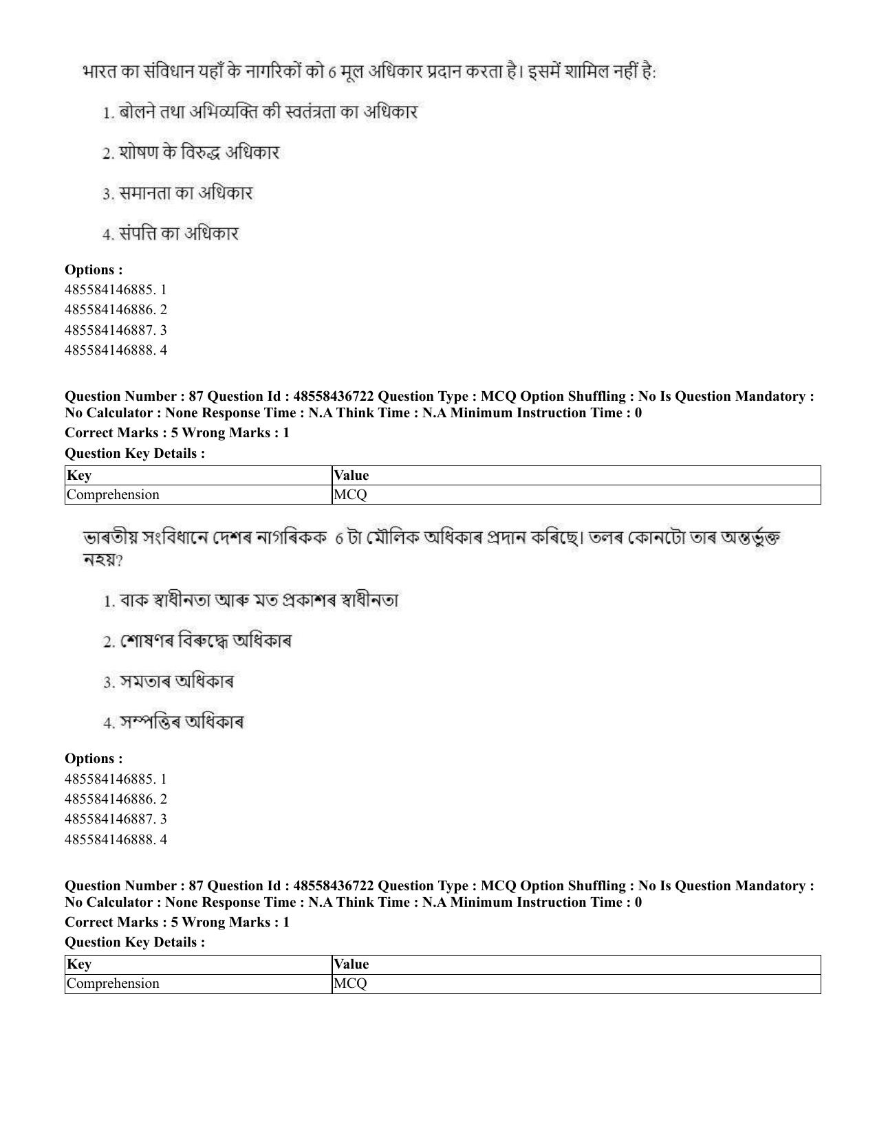 CUET 2023 International Shift 1 Question Papers - 22 June 2023 - Page 286
