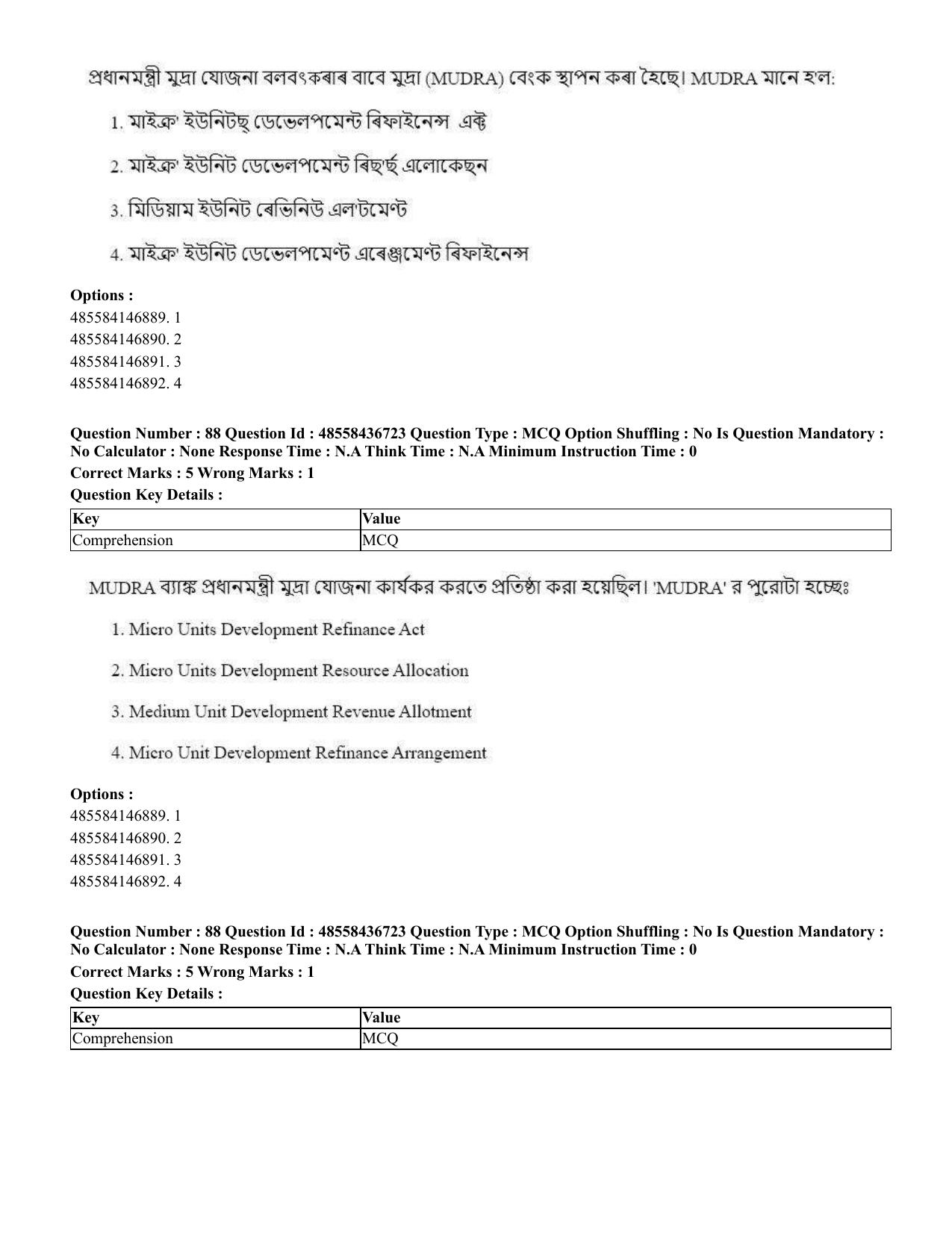 CUET 2023 International Shift 1 Question Papers - 22 June 2023 - Page 293