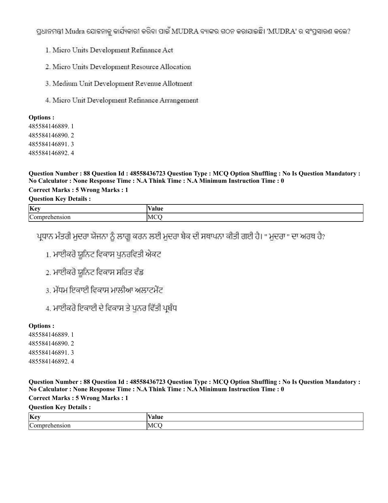 CUET 2023 International Shift 1 Question Papers - 22 June 2023 - Page 296