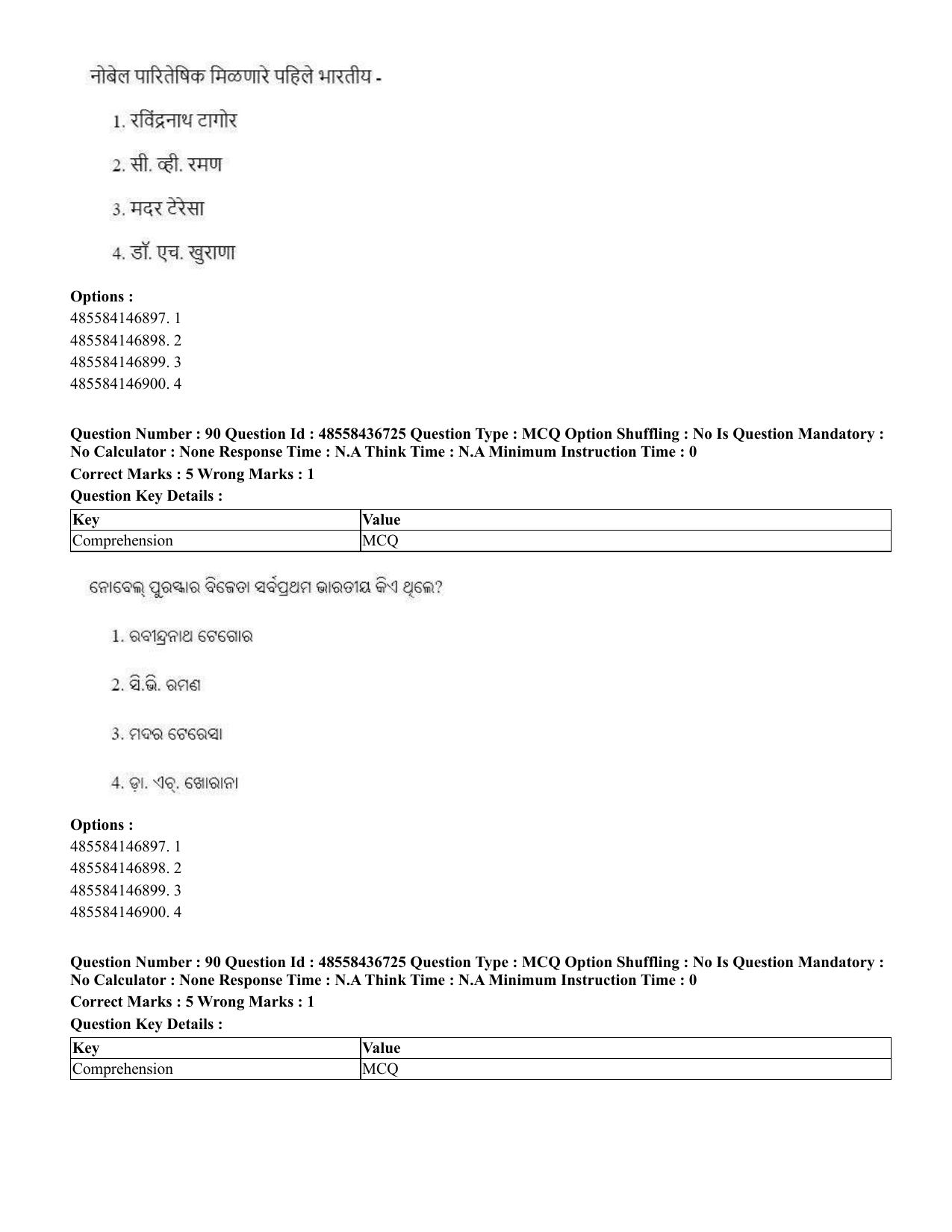 CUET 2023 International Shift 1 Question Papers - 22 June 2023 - Page 311