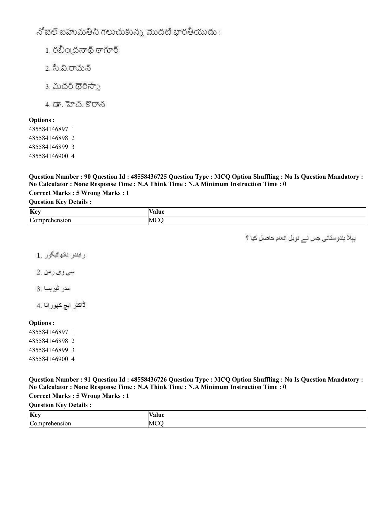 CUET 2023 International Shift 1 Question Papers - 22 June 2023 - Page 313
