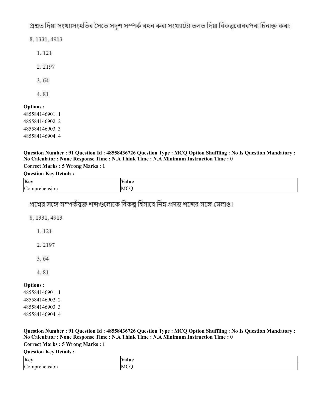 CUET 2023 International Shift 1 Question Papers - 22 June 2023 - Page 315