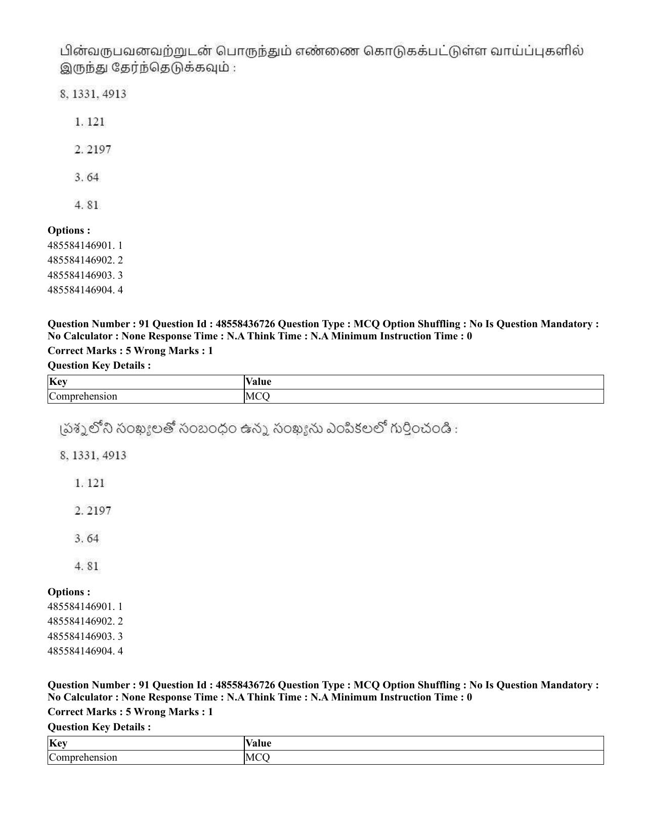 CUET 2023 International Shift 1 Question Papers - 22 June 2023 - Page 319