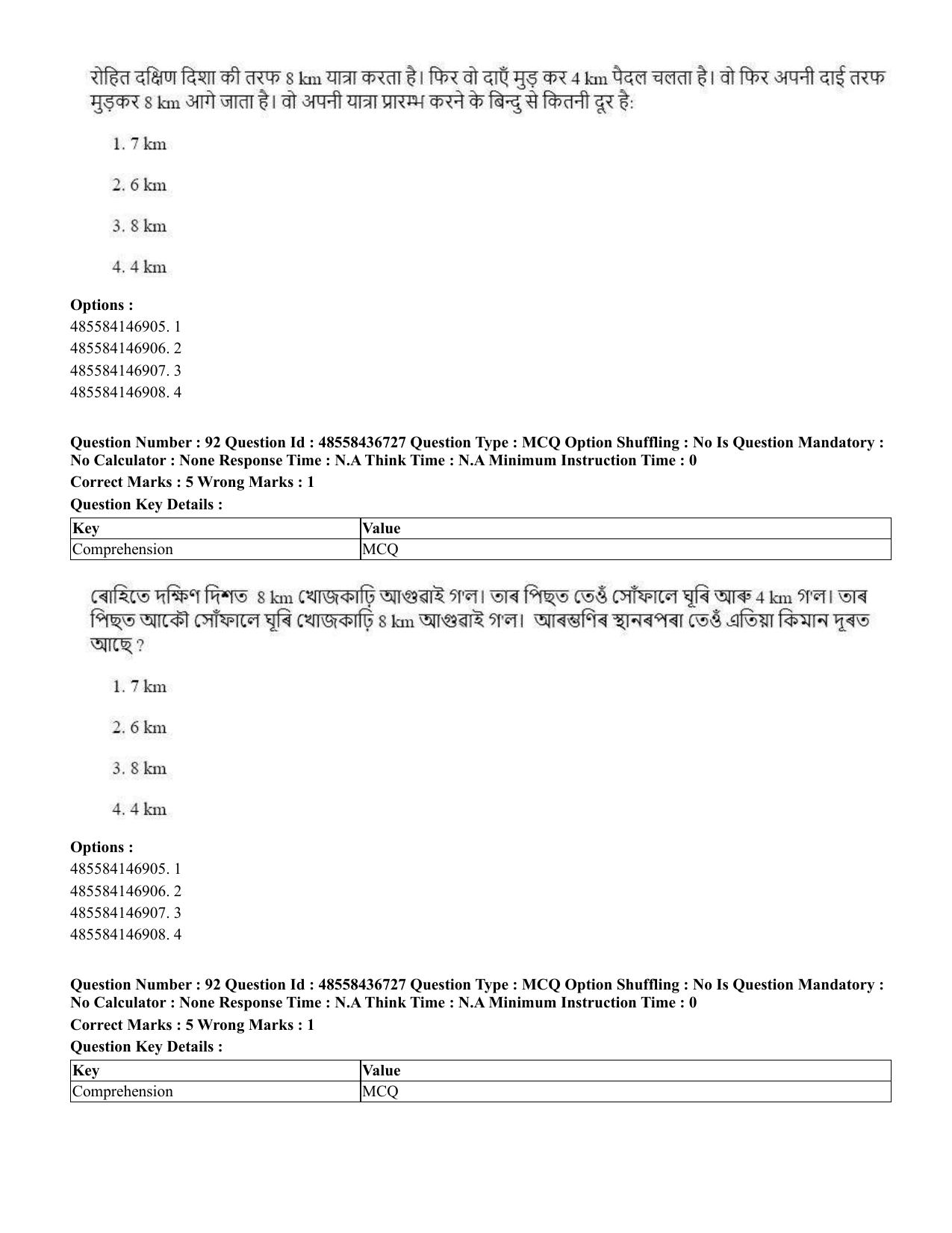CUET 2023 International Shift 1 Question Papers - 22 June 2023 - Page 321