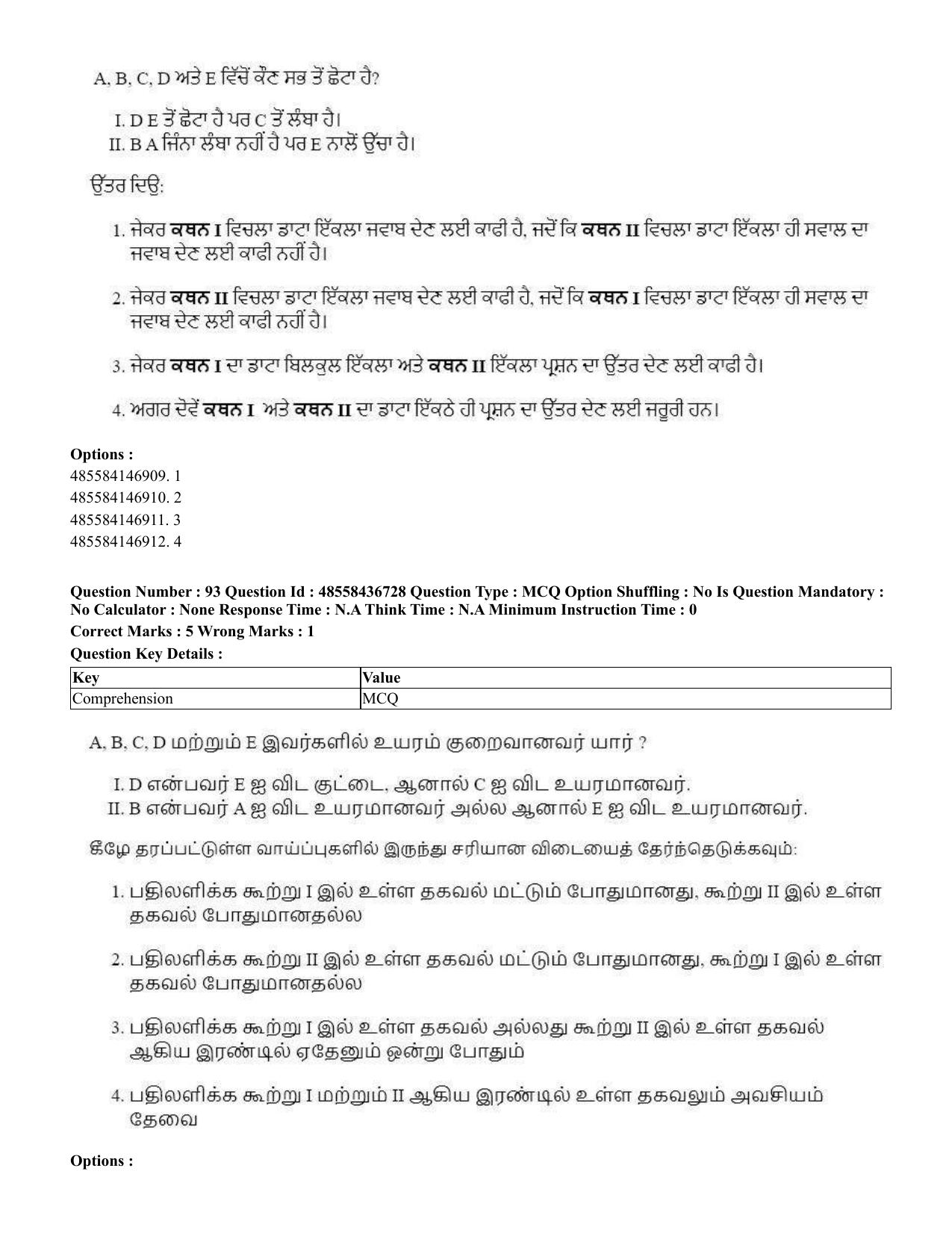 CUET 2023 International Shift 1 Question Papers - 22 June 2023 - Page 333
