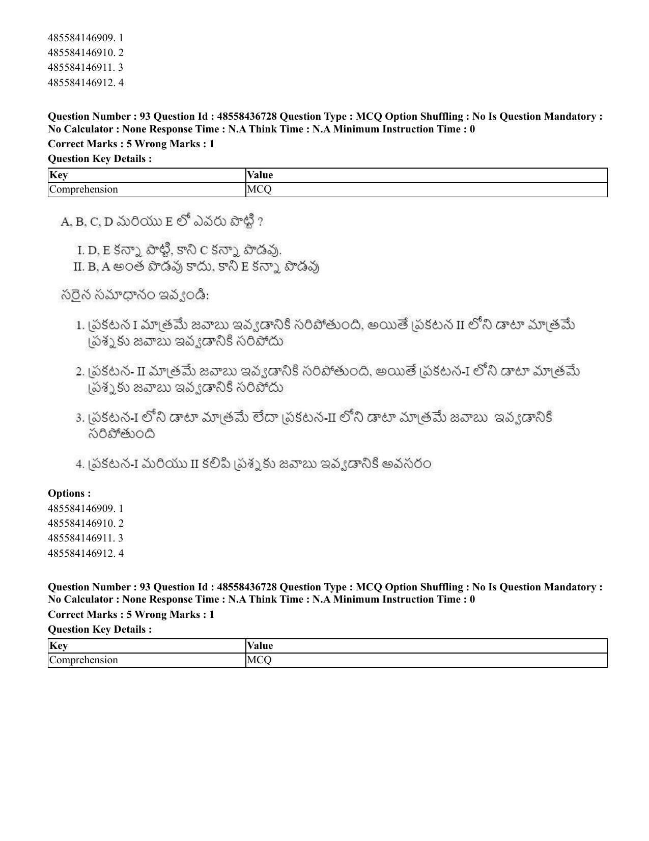 CUET 2023 International Shift 1 Question Papers - 22 June 2023 - Page 334