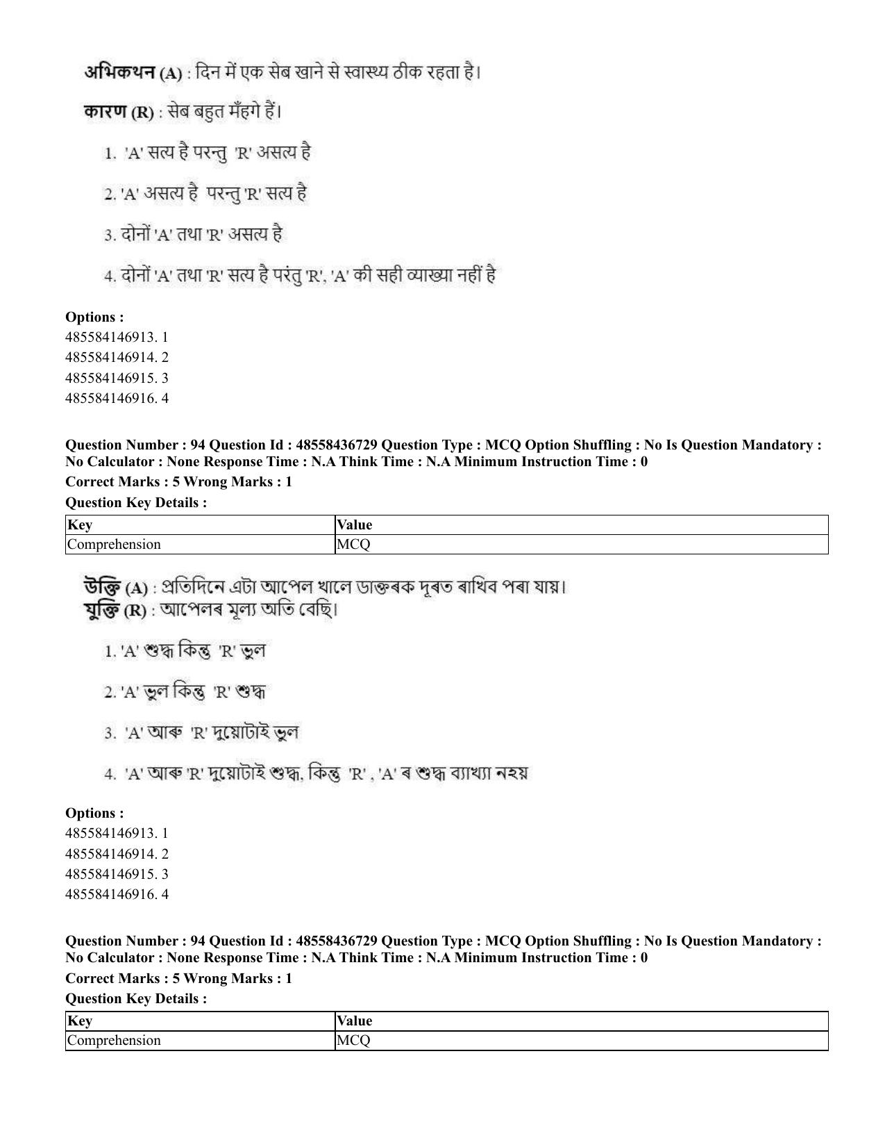 CUET 2023 International Shift 1 Question Papers - 22 June 2023 - Page 336
