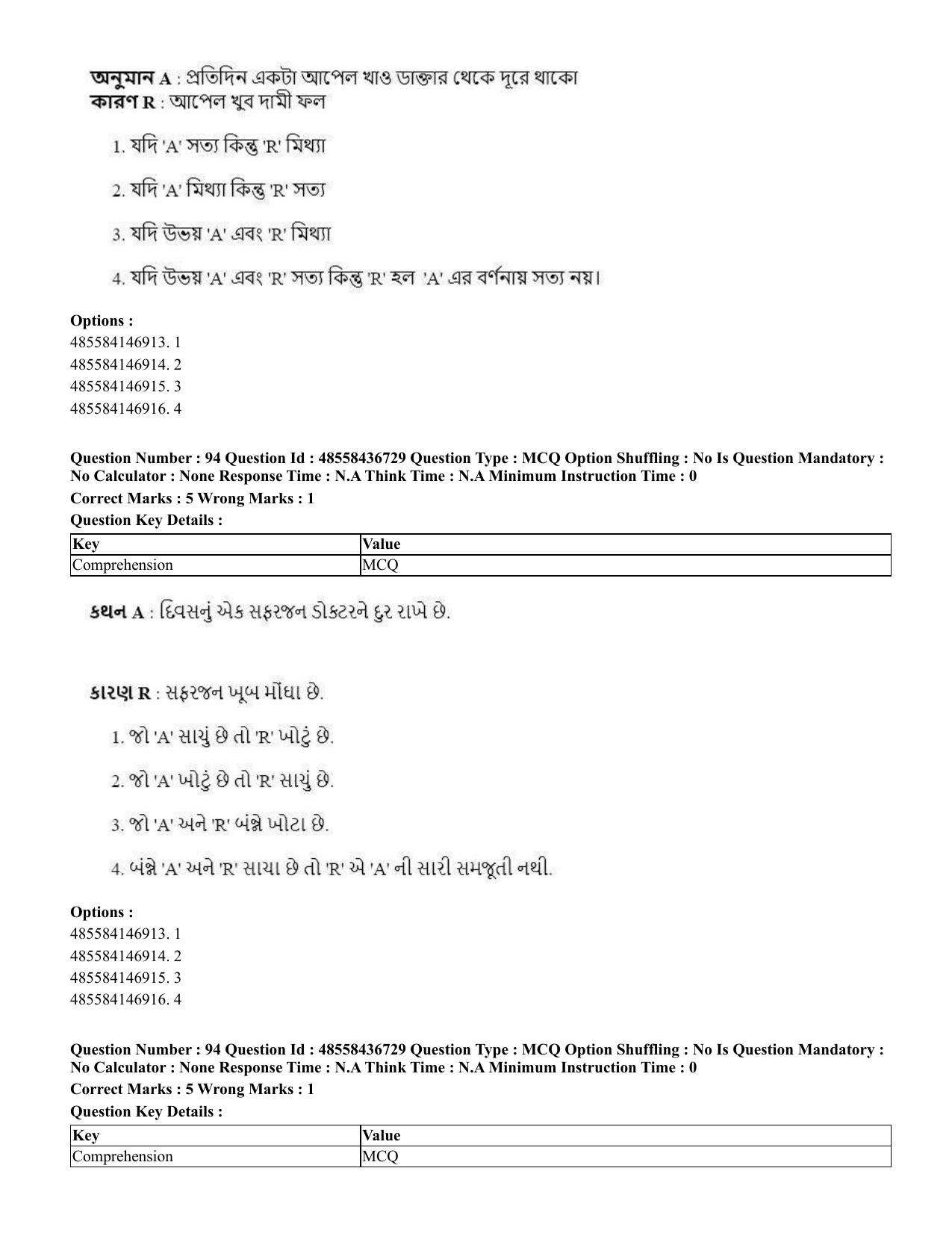 CUET 2023 International Shift 1 Question Papers - 22 June 2023 - Page 337